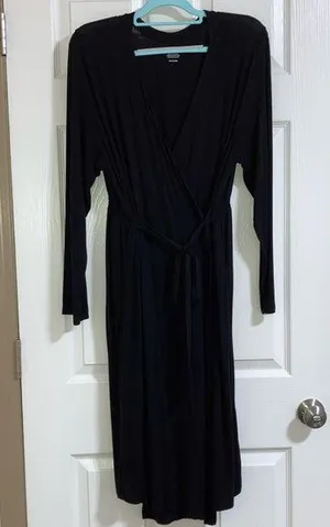 Bump in the Night Women’s Black Maternity bath robe size 2X thumbnail 1