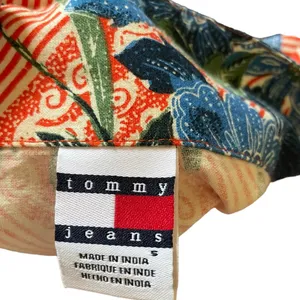 Tommy Hilfiger Vintage Orange Boho Hippie Western Cottagecore Floral Wrap Skirt thumbnail 6