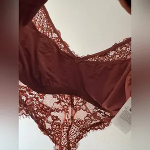 Aerie Brown Show Off Lace‎ Corset Bra Top thumbnail 8