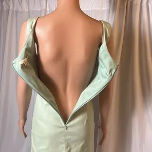Vibe Mint Green Sleeveless Mini Dress Square Neck Back Zip Size S thumbnail 4