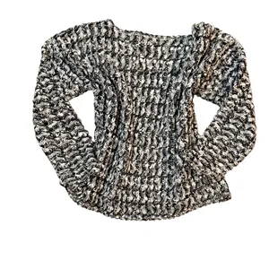 ecote Urban Outfitters Ecote Black & White Knit Cropped Long Sleeve Sweater SzS thumbnail 3