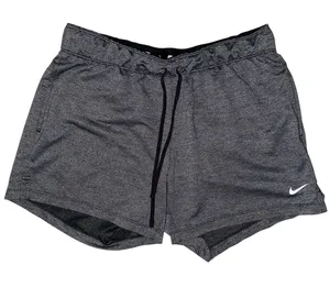 Nike Dri-Fit Women's Small Gray Short Atheltic Running Shorts EUC logo band thumbnail 1