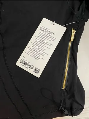 Lululemon Define Relaxed Fit Luon Full Zip Jacket Black Gold Size 10 NWT thumbnail 9