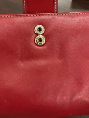 Classic Red Leather Women's Wallet with Tab Closure thumbnail 4