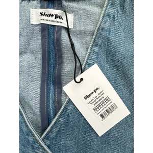 Showpo - Adriene Button Down Denim Vest in Blue thumbnail 2