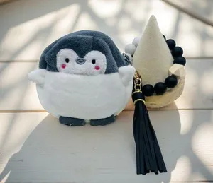 Cute Penguin Coin Purse Keychain Wristlet thumbnail 1