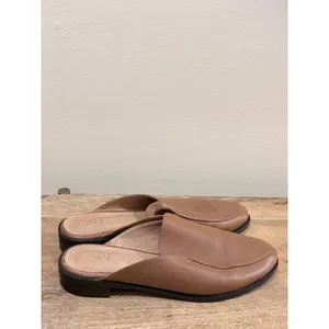 J.Jill Tan Leather Pointed Toe Mules Slip On Flat Shoes‎ Size 9 thumbnail 9