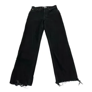 RE/DONE High Rise Stove Pipe Jeans in Jet Black Size 26 thumbnail 2