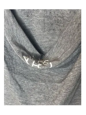 new Chaser ☻︎ Heart Eye Skull Draped Open Cross Back Tee T Shirt ☻ ︎Heather ☻︎ L thumbnail 10