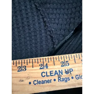 We The Free Free People Black Waffle Knit‎ Thermal Scoop Neck Top Small 3704 thumbnail 4