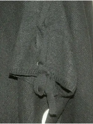 Madden NYC Black Poncho Style Sweater Oversized One Size Lagenlook Grunge Casual thumbnail 6