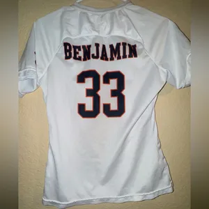Nike White and Orange Soccer Jersey thumbnail 4