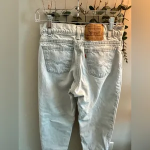Vintage Levi’s 90s Orange Tab tapered leg 550 denim light wash blue jeans thumbnail 3