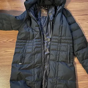 Moncler Long Full Zip Down Filled Designer Winter Paris Puffer Coat Black thumbnail 1