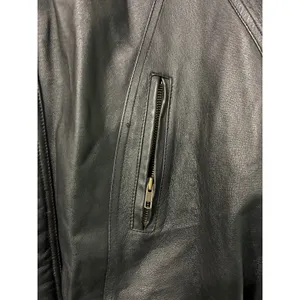Vintage Wilsons Leather Coat Jacket Black Belted Y2K City Chic Womens XL Edgy thumbnail 9