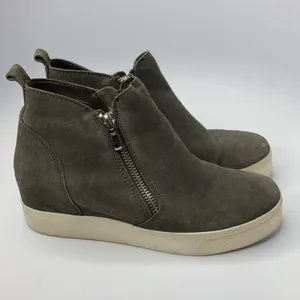 Steve Madden gray wedgie sneakers size‎ 10 thumbnail 2