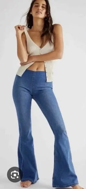 NWOT Free People Penny Pull On Flare Jeans thumbnail 1