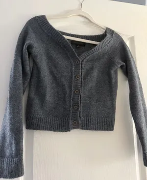 Dance & Marvel grey button sweater  thumbnail 1