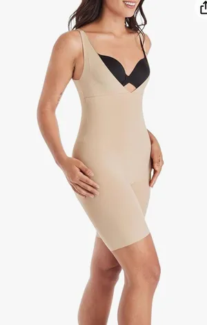 Women's Wear-Your-Own-Bra Body Shaper, Firm Control Shapewear, Open-Bust Shaper thumbnail 2
