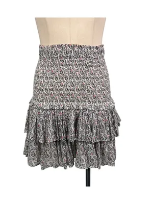 Isabel Marant Etoile Naomi Smocked Mini Skirt Size 36 US 4 thumbnail 2