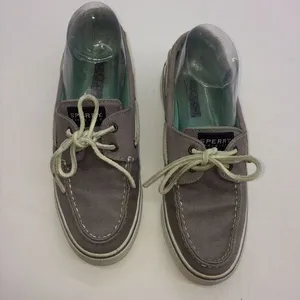 Sperry Top Siders Bahama with Gray Herringbone Cotton Canvas for Wormen thumbnail 2