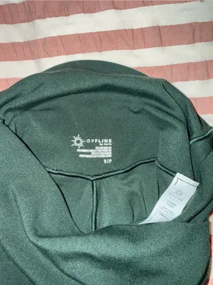 Offline by aerie crossover green leggings thumbnail 3