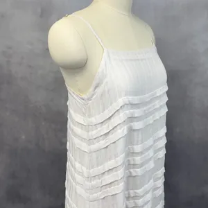 Saltwater Luxe Tiered Mini Dress‎ Women Medium Ruffle Boho Coastal Clean Girl thumbnail 2