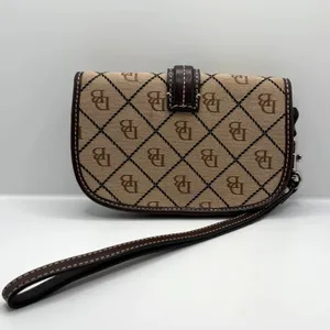 DOONEY & BOURKE Brown and Khaki Signature Canvas Wristlet thumbnail 2