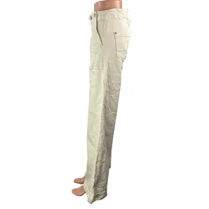 Pilcro And The Letterpress Cream Women's Wide Leg Utility Denim Jeans Pants 27 thumbnail 2