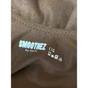Aerie Smoothez Brown Scoop Neck Long Sleeve Sculpt Thong Bodysuit Top Size L thumbnail 4