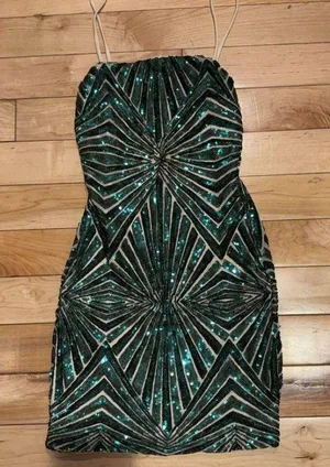 Lulu’S Lost In Your Eyes Teal Sequin Bodycon Mini Dress thumbnail 6