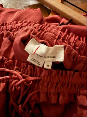 Women's Anthropologie Midi Skirt Size M Red thumbnail 5