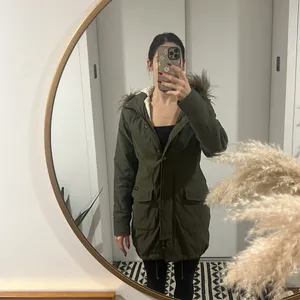 Abercrombie & Fitch sherpa lined green for parka jacket thumbnail 4
