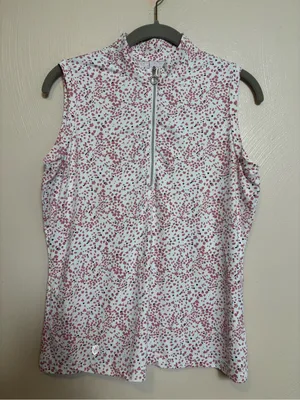 GG Blue Women's Shirt Top Tank Sleeveless Golf Tennis Pickleball Pink Size Small thumbnail 1
