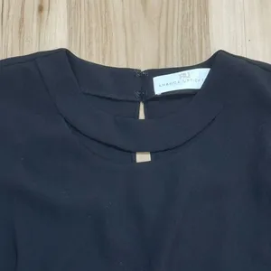 Amanda Uprichard Black Bell Sleeve Keyhole Blouse Top Women’s Small thumbnail 4