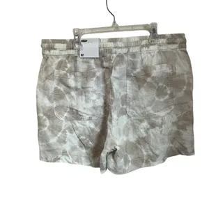 Old Navy Tie Dye Cream/White High-Waisted Printed Linen-Blend‎ Short Size M thumbnail 4