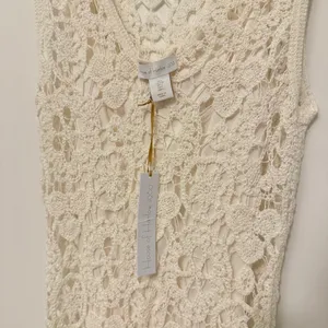 NEW REVOLVE House of Harlow 1960 Crochet Dress Size Large Knit Long Ivory beige thumbnail 5