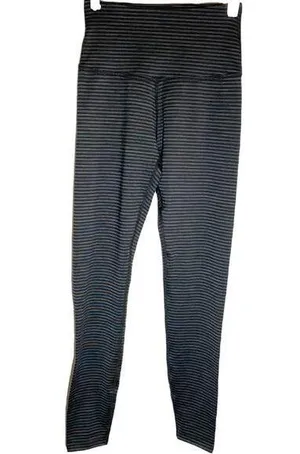 Beyond Yoga True To Stripe High Waisted Leggings Ankle Striped Black Gray Small thumbnail 1