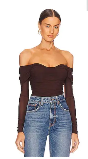 Revolve Brown Off The Sleeves Top thumbnail 1