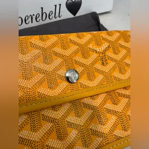 SOLD LOCALLY 🙌✨Goyard Orange/yellow Goyardine pouch Patterned Wallet thumbnail 3