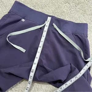 Figs Women’s Zamora Jogger Scrub Pants Pull On Mid Rise in Dark Purple Size S thumbnail 13