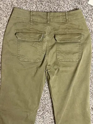 Pilcro Olive Green Utility Straight Leg Crop Pants Size 25 thumbnail 4
