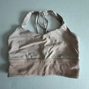 Women's Lululemon Free to be long line Sports Bra Size 4 light pink thumbnail 1