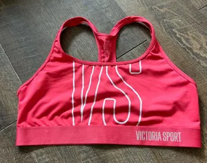 Victoria‎ Sport Pink Racerback Wireless Pullover Sports Bra for Women XL thumbnail 1