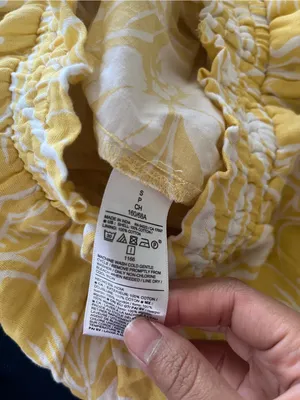 Old Navy Yellow White Tropical Floral Skort Small 100% Cotton Coastal Resort thumbnail 8