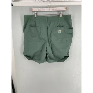 Carhartt Womens Shorts Green Ripstop Roll Tab Utility Cargo 18 thumbnail 3