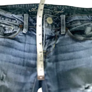 American Eagle Low Rise Distressed Blue Jeans vintage Y2K thumbnail 5