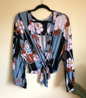 Free People Kimono Wrap Top thumbnail 1