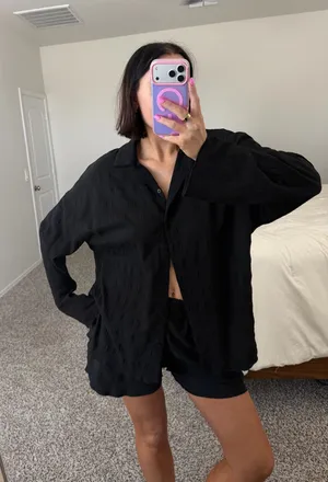 Black button down set Size L thumbnail 1