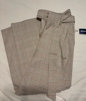 Joie Josie brown plaid trousers thumbnail 1